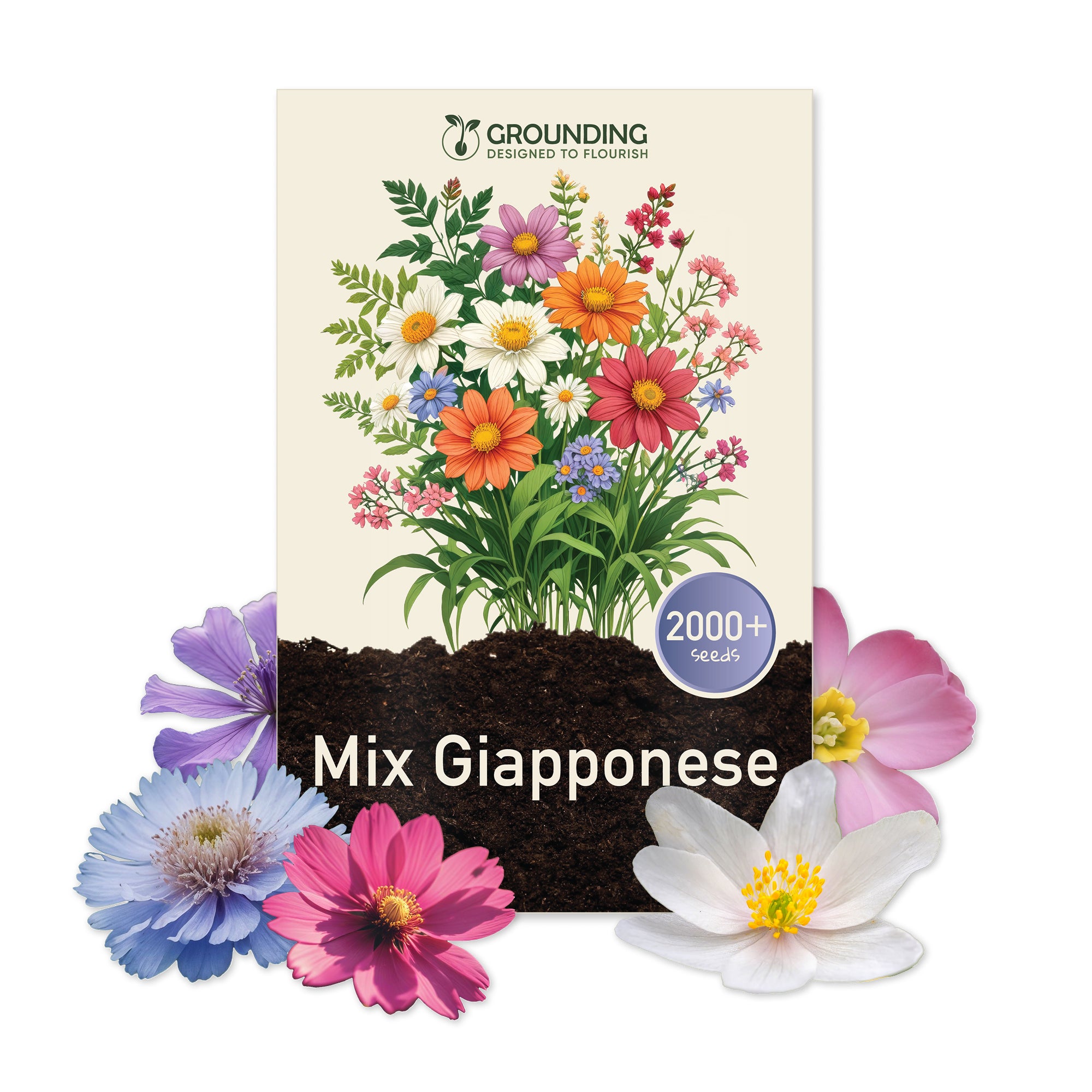 MIX PRATO FIORITO GIAPPONESE, 2000+ semi, altezza max 30cm